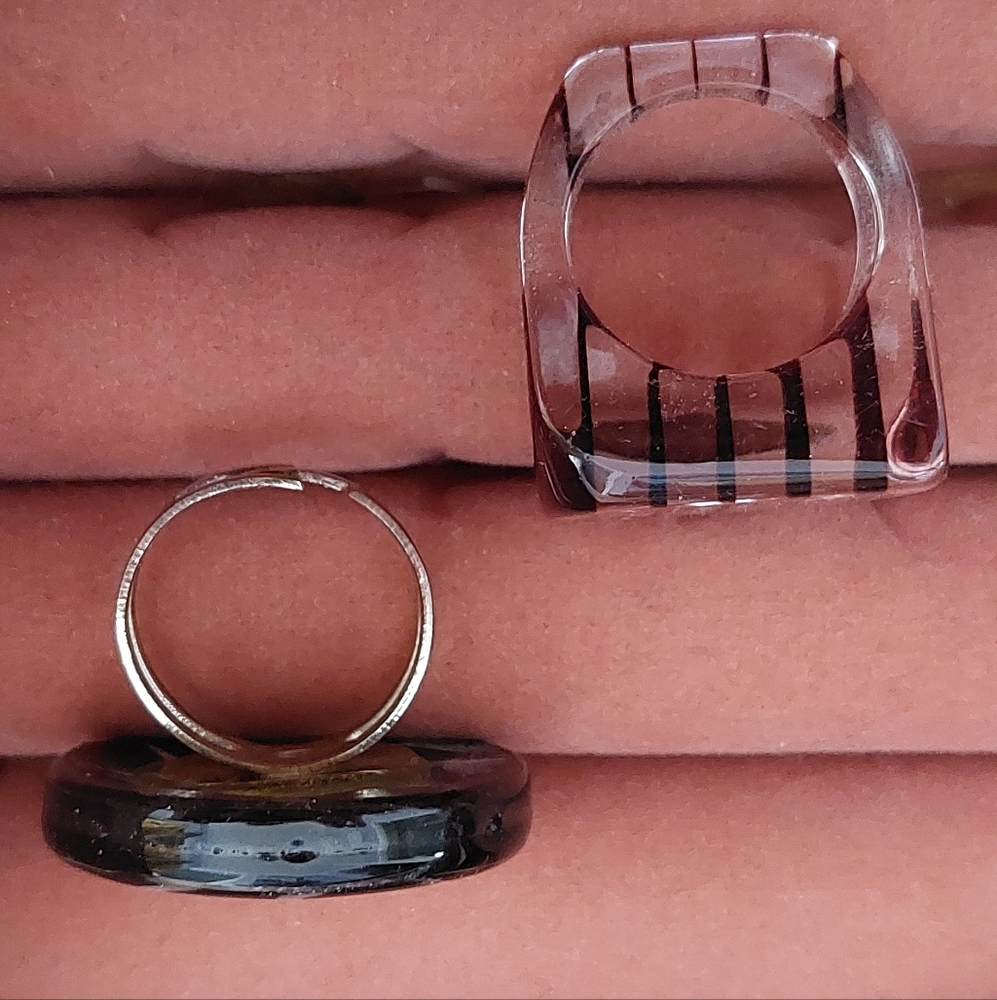Lucite & Resin Rings - Picture 2 of 3